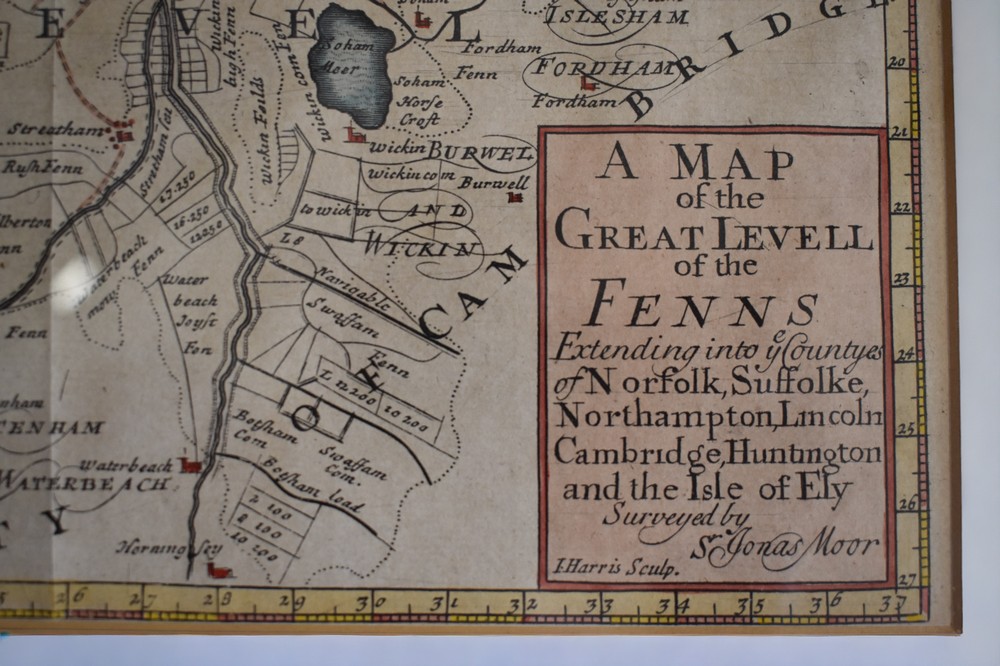 An 18th Century map of the Fens by Sir Jonas Moor. - Image 2 of 2