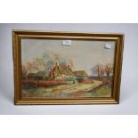 Three framed early 20th Century watercolours of The British countryside, all signed.