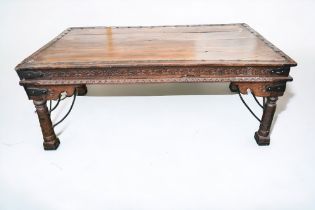 A modern, distressed Middle Eastern style table
