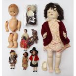 Dolls: A collection of assorted dolls to include: BND, Rosebud style and others. General condition