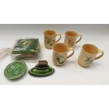 A collection of Wade items to include four Cranky tankards and two pin dishes along with a