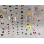 A modern scout blanket with embroidered badges. Of large size.