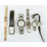 A collection of six various ladies and gents watches  Further information:    Note: regarding