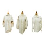 A quantity of men's white wear including shirts and hight shirts, white cotton, 1870 - 1920.