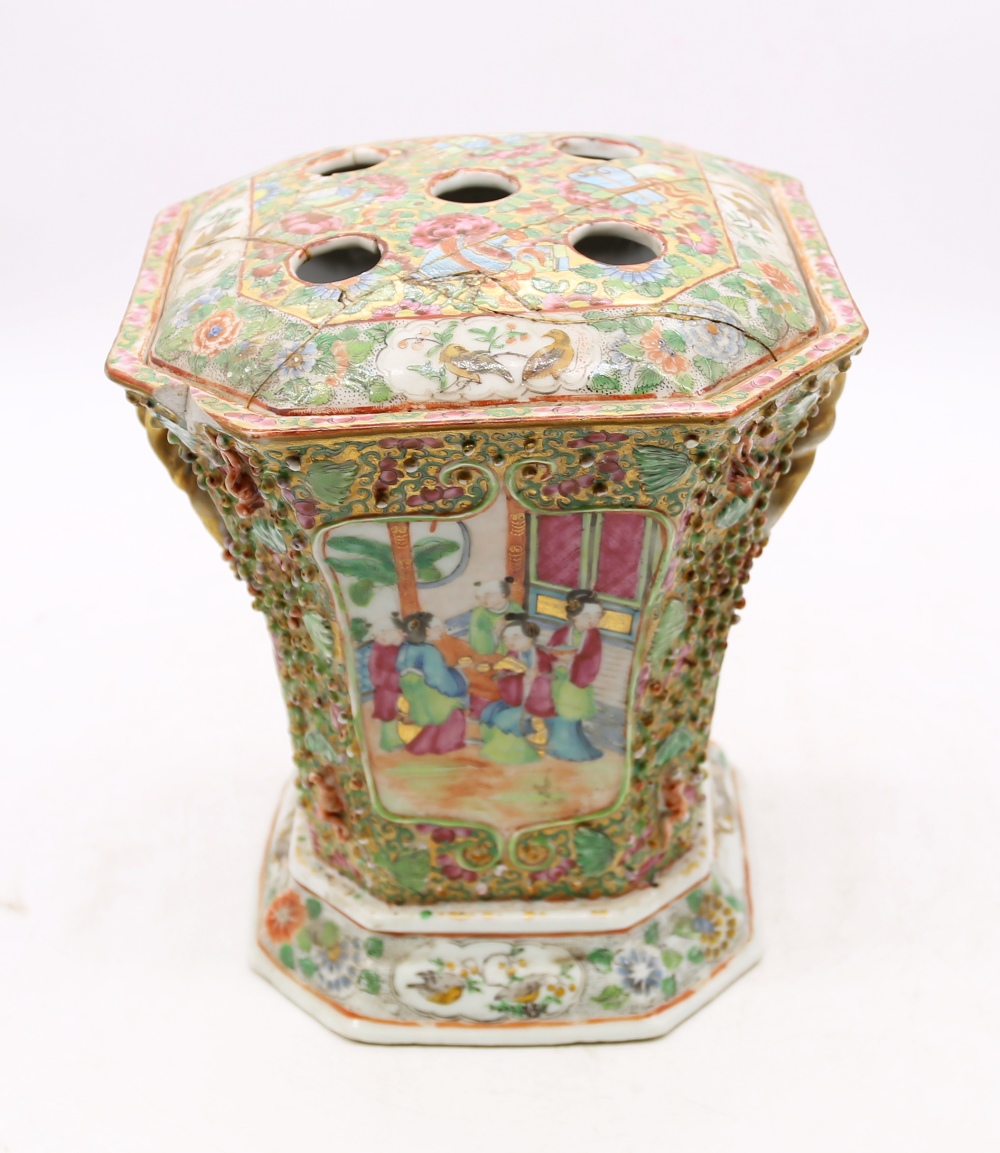 A late 19th century Chinese urn and cover, famille verte with figural and floral design. Unmarked, - Image 3 of 9