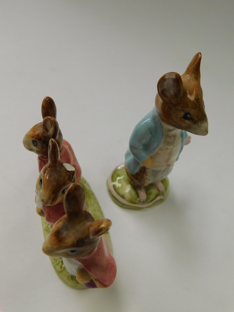Beatrix Potter - a collection of 14 Beswick (brown backstamp) figurines to include ''Timmy Willie'', - Image 3 of 4