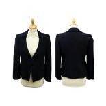 A classic Armani navy wool jacket, size 42 (Euro), low cowl collar with reveres, fully lined, 3