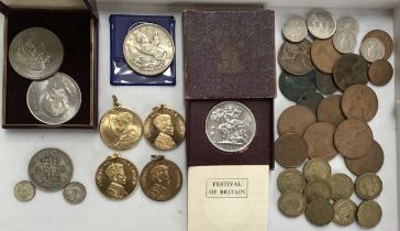 Collection of British Coins, including 1935 Crown, 1951 Festival of Britain, small quantity of Pre