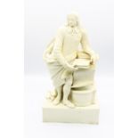 A large creamware figure of John Milton, c.1800. Size: Approx. 38cm high Condition: Figure