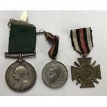 Victorian Volunteer Long Service Medal (unnamed edge), Belgium Shooting Medal dated September