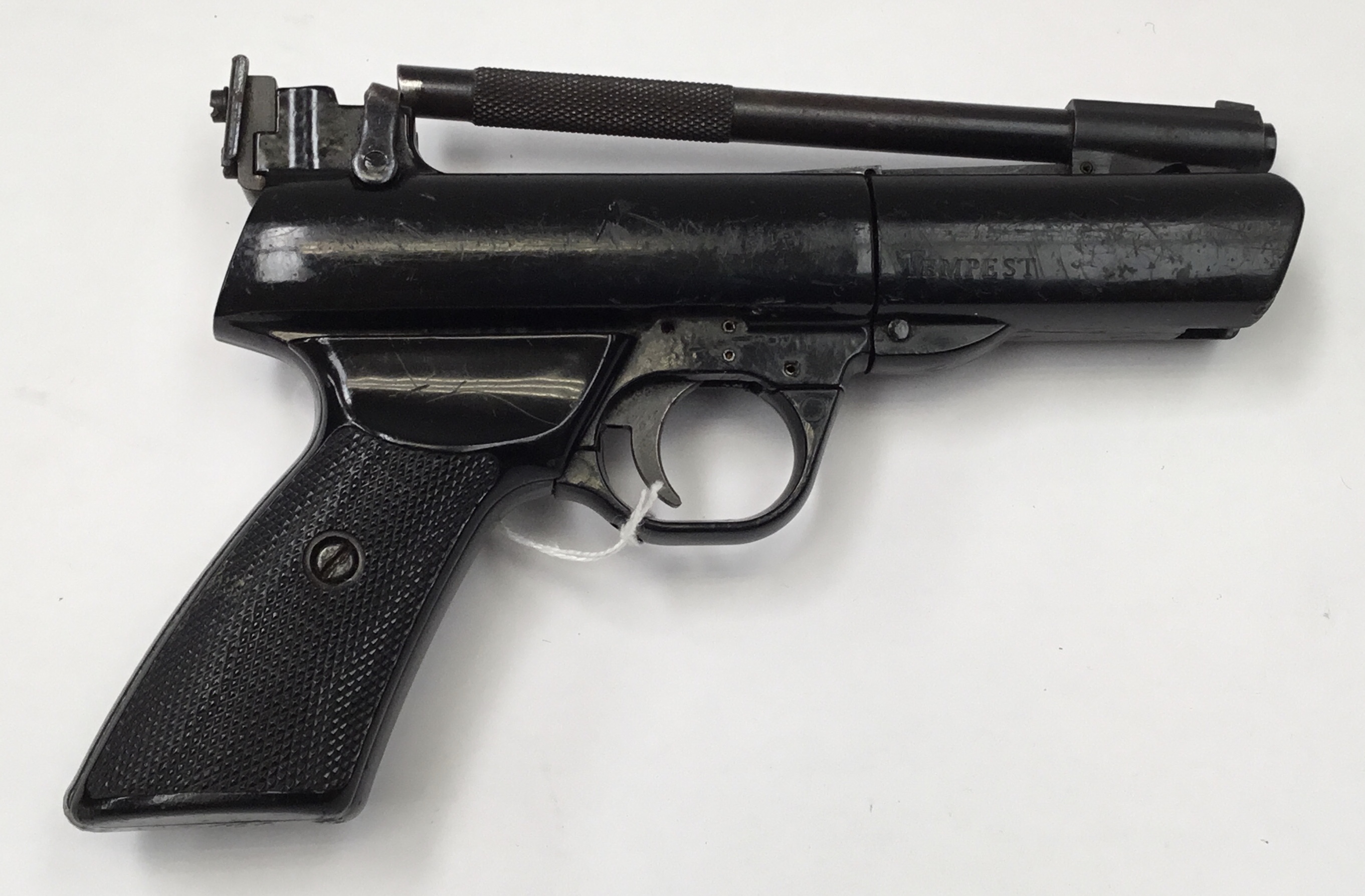 Webley Tempest classic style British air pistol in .22" all black finish with no visible number. - Image 3 of 3