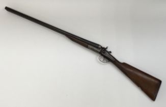 A 12 bore sbs hammer shotgun by Rosson of Derby, No.40066. 26” steel barrels with back action