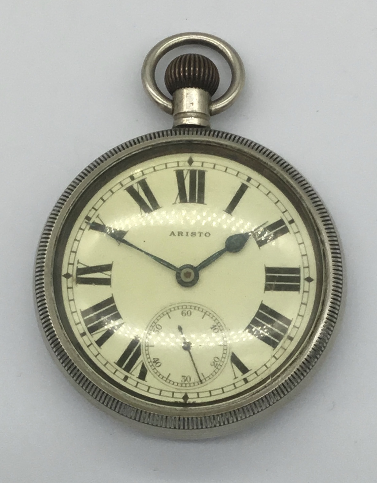 A WW2 era Aristo Admiralty pocket watch (possibly for submarine use), with 15 jewel Swiss