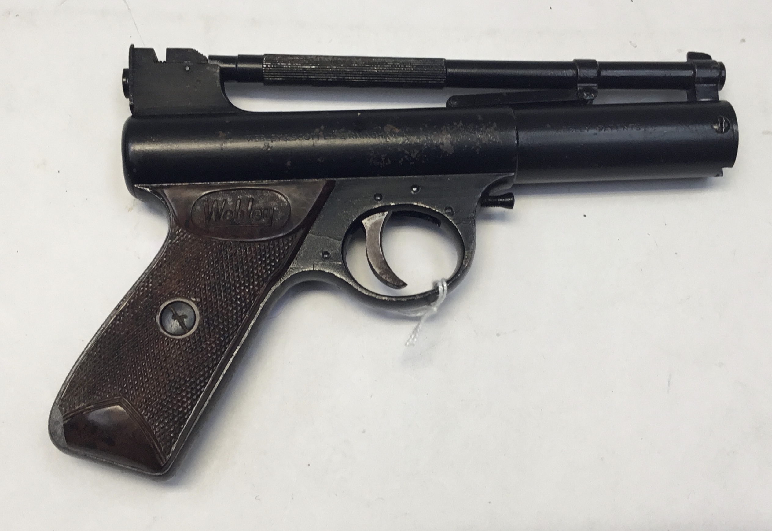Webley Mk 1 over-lever air pistol in .22 with rifled barrel. A clean example of this popular - Image 2 of 2
