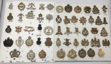 A good selection of vintage cap badges, for various regiments and corps. Including brass / gilding