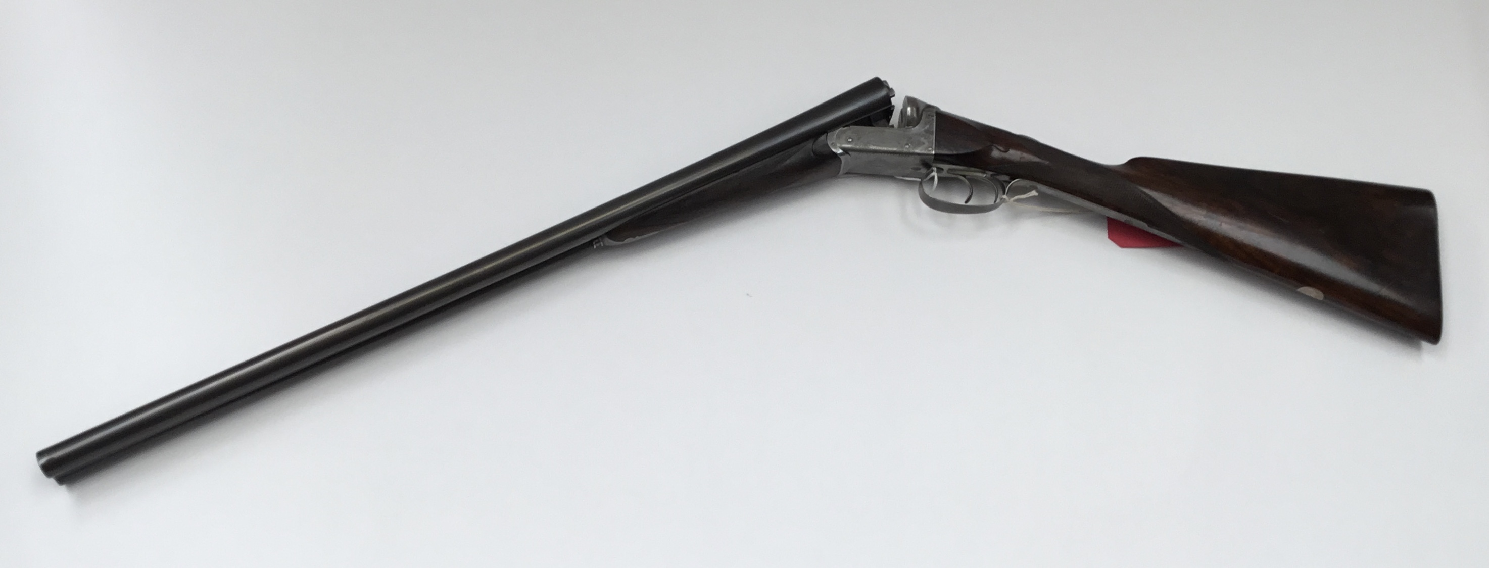 12 bore sbs hammerless ejector shotgun by William Evans, London No. 3608.  Sleeved 26" barrels