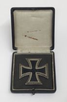 WW2 Iron Cross 1st class ‘EK1’ with case of issue, by Paul Meybauer. An unmarked example, but with