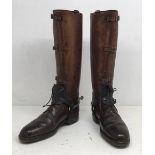 A fine quality pair of WW1 cavalry officers riding boots, by repute, once worn by the Canadian