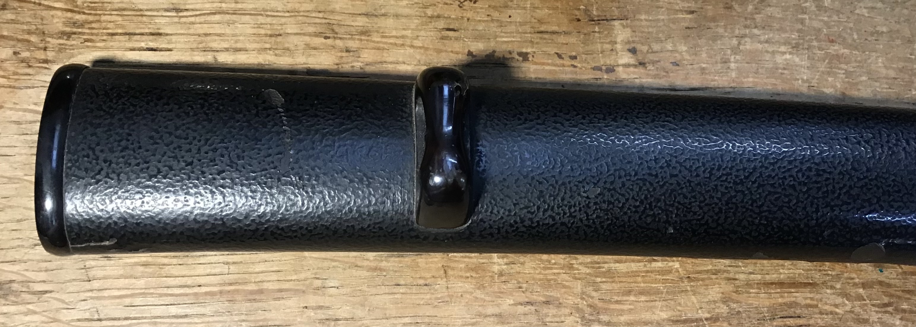 19th Century Japanese Katana Sword (blade could be older), Signature to tang, black lacquered - Image 18 of 21