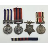 A good Victorian campaign / Special Constabulary medal group, awarded to 1120 Pte John Saxe of the
