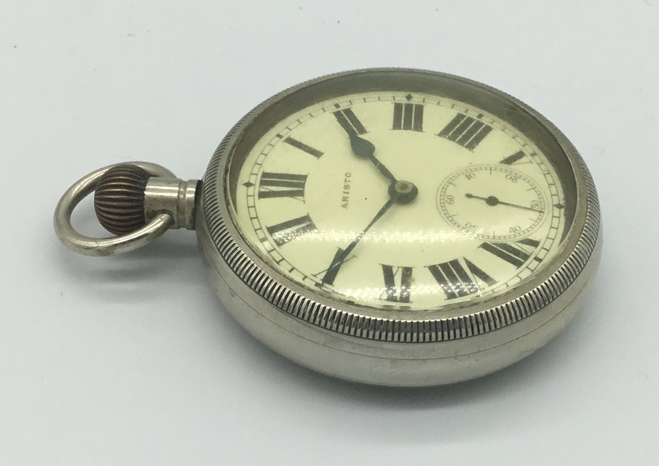 A WW2 era Aristo Admiralty pocket watch (possibly for submarine use), with 15 jewel Swiss - Image 2 of 5
