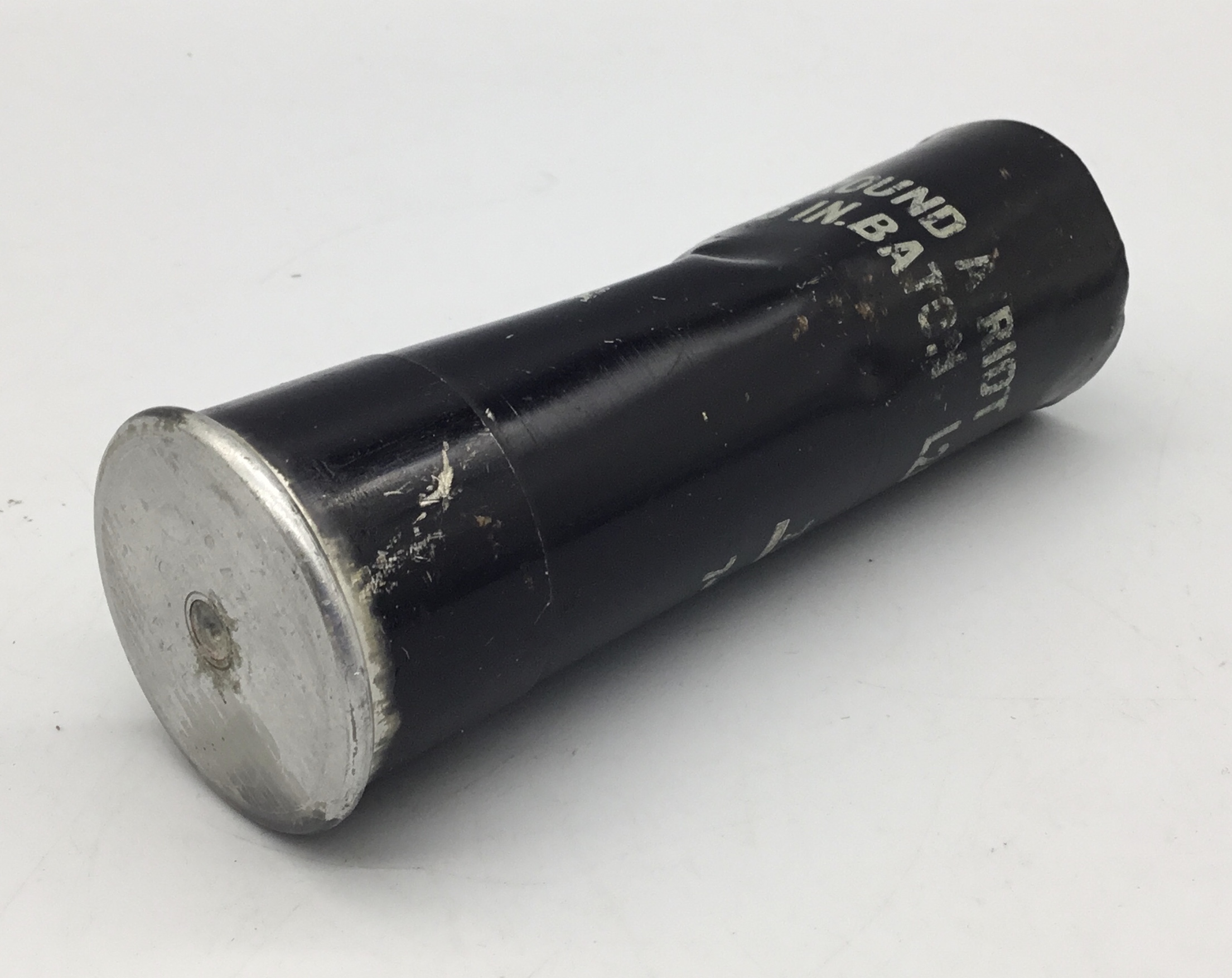 A 1972 dated ‘Northern Ireland troubles era’ rubber bullet casing - a fired example minus its - Image 2 of 5