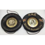 An attractive pair of WW1 era Royal Navy lifebelt style photograph frames. Manufactured in painted