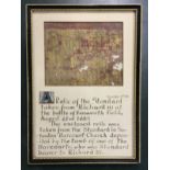 A very rare, and historically important 15th century fabric fragment, originally taken in the mid