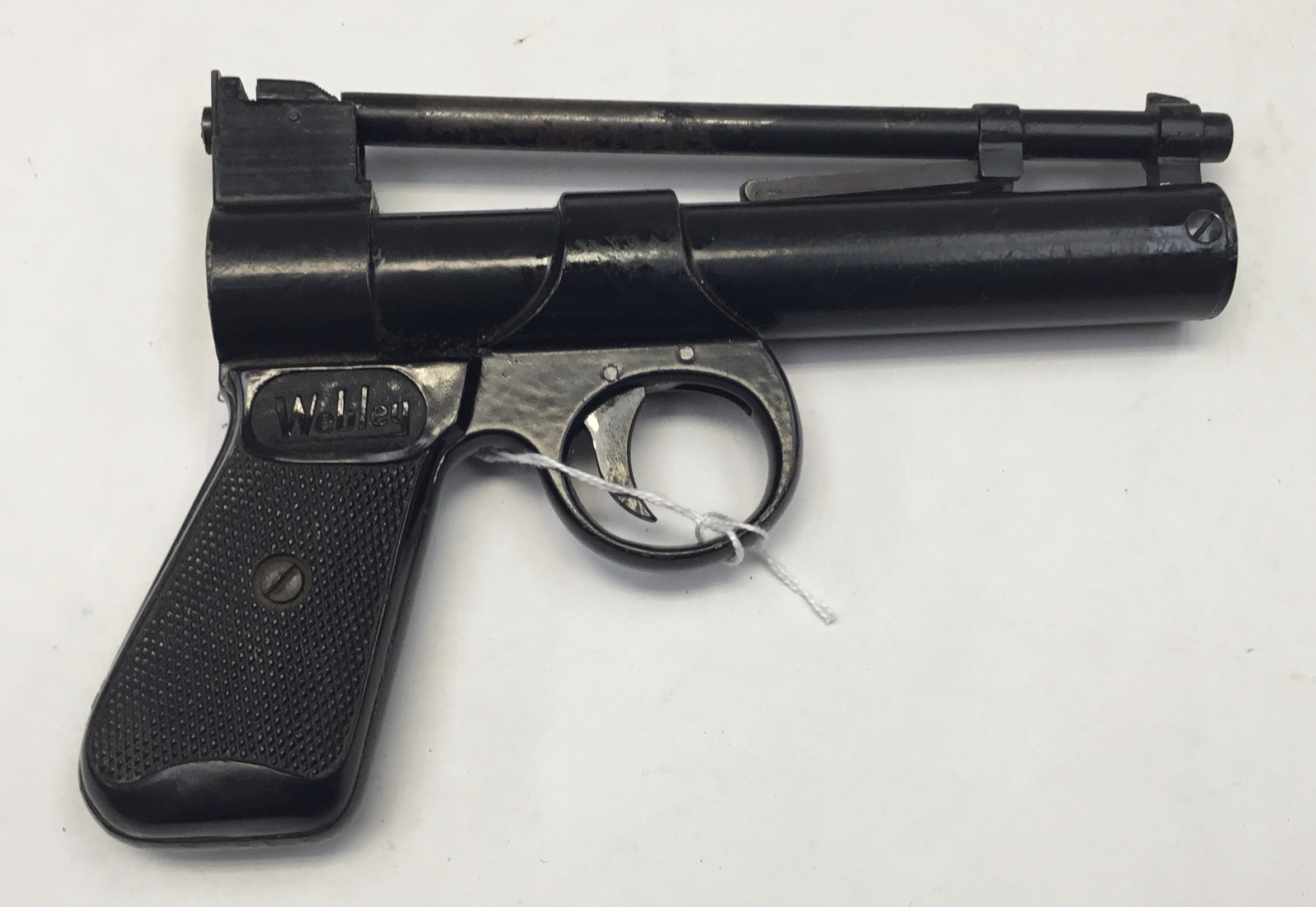 Webley Junior over-lever air pistol in .177 smooth bore. A good example in tidy condition and - Image 2 of 2