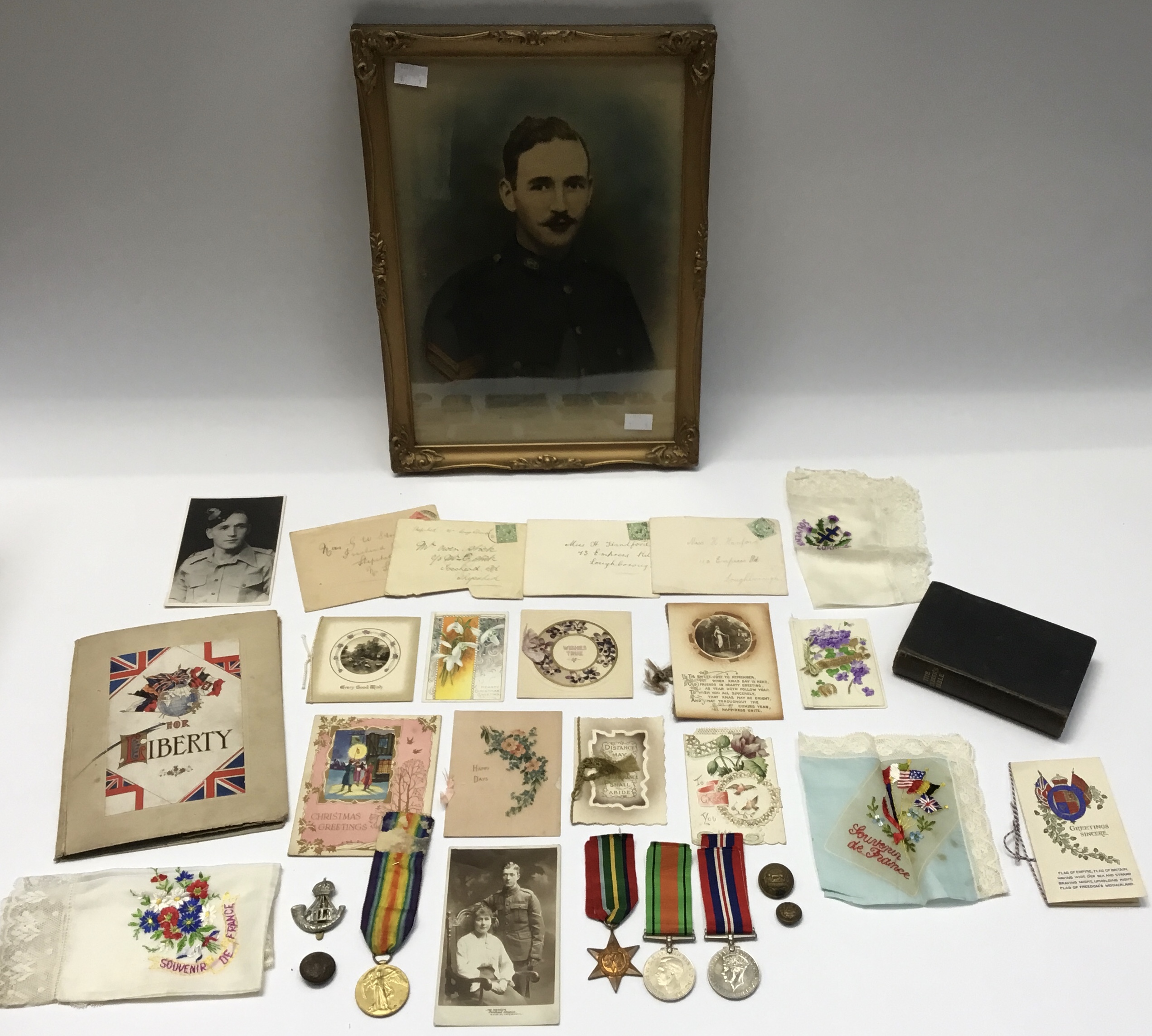 A large selection of ephemera, badges and some medals, related to 4857490 Cpl George Owen Stock
