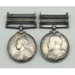 A Boer War medal pair, awarded to 59862 Gunner Arthur Davison of the 17th Battery,Royal Field