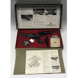 Webley Hurricane .177 over-lever air pistol with telescopic sight in box with literature, pellets