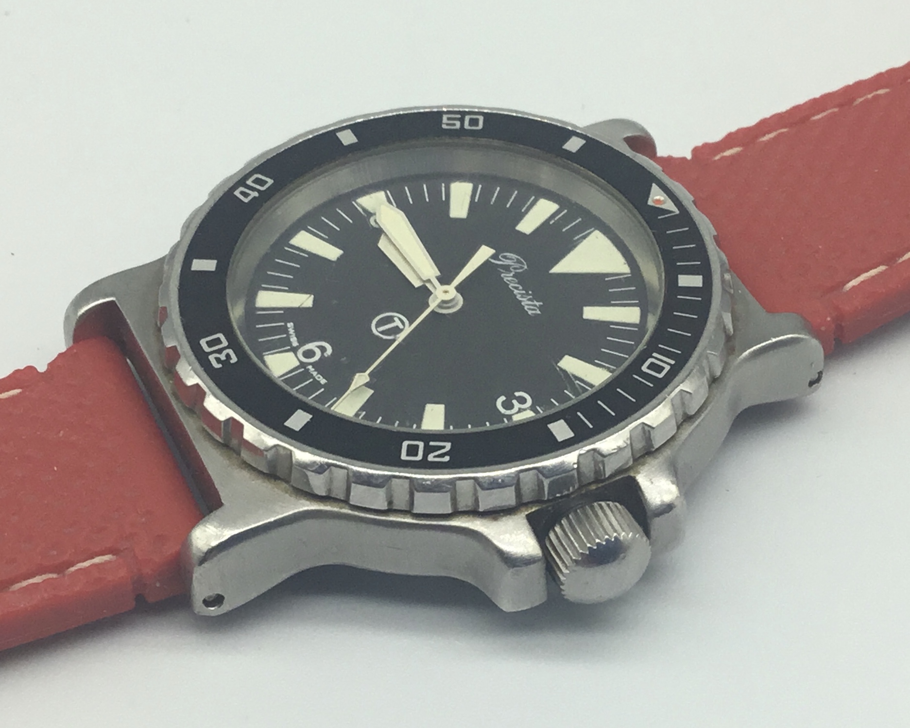 A scarce late 1980’s Royal Navy Precista divers watch. With broad arrow mark to the back case, - Image 3 of 6