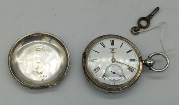 A WW1 era sterling silver Royal Artillery 12 jewel English lever pocket watch by Rotherham's London.