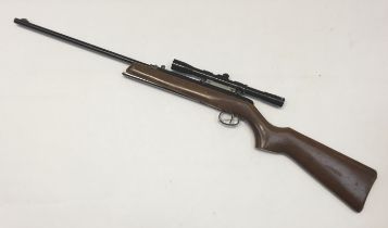 BSA Merlin .22 air rifle with scope Serial No. LA3151 In working order, used and in fair condition