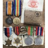WW1 and WW2 Medals, WW1 War and Victory to 417273 Pte F. Faulkes of the Royal Army Medical Corps and
