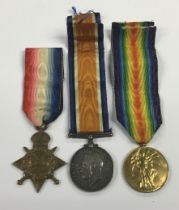 A WW1 1915 Star trio, awarded to 3454 Pte William Edward Thomas of the Royal Warwickshire