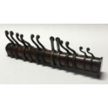 A scarce 19th century military spur shop display piece, containing 6 matched pairs of steel boot