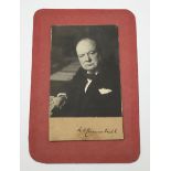 A circa WW2 era Winston Churchill signed photograph. Taken by Walter Stoneman on April 1st 1941.