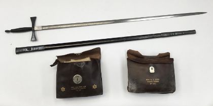 A vintage Masonic sword and scabbard, by Spencer & Co, Great Queen Street, London. Dating from circa