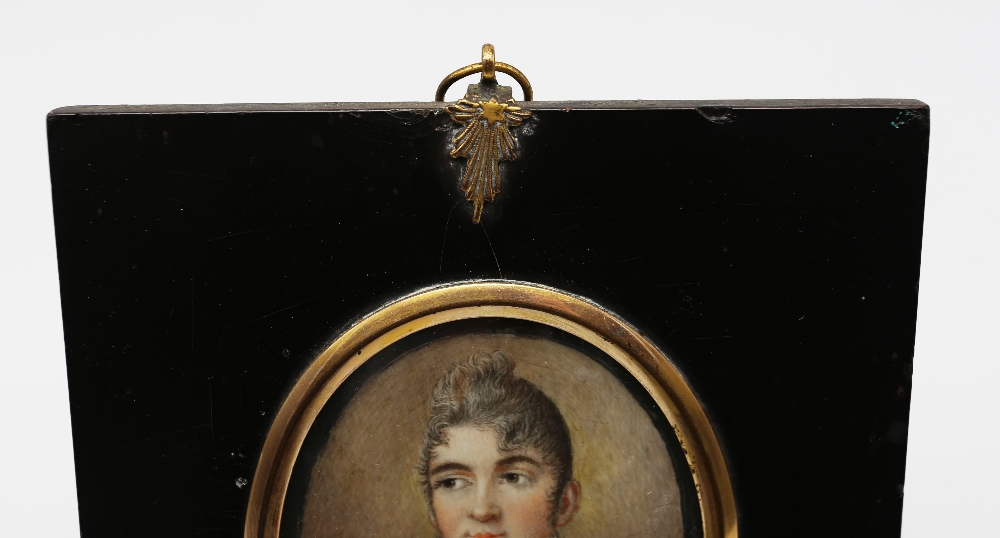 Napoleonic / Peninsular War: English School (early 19th Century) Portrait miniature of a Junior - Image 3 of 5