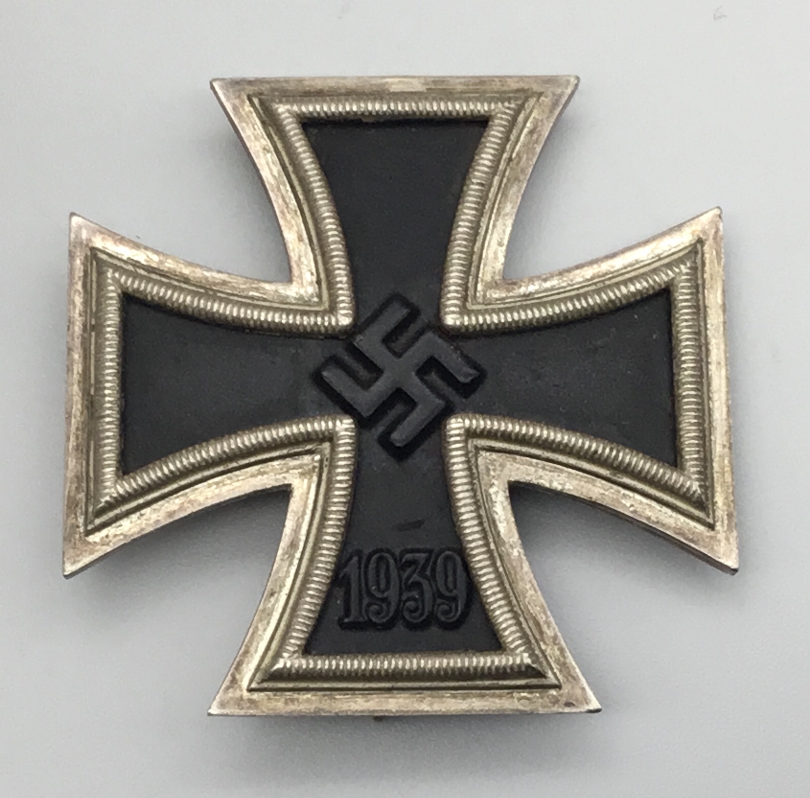 A WW2 era Vaulted Iron Cross 1st Class, by B.H.Meyer, Pforzheim. Usual 3 piece construction, with