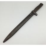 A WW1 German Erzatz bayonet. All steel construction, with open muzzle ring and contoured handle.