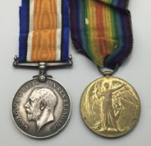 WW1 medal pair, awarded to 376302 Gnr George T. Foy of the Royal Artillery (RGA on medal card),