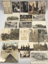 A large selection of British WW1 military postcards. To include: group shots, individual soldiers