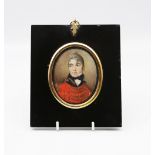 Napoleonic / Peninsular War: English School (early 19th Century) Portrait miniature of a Junior