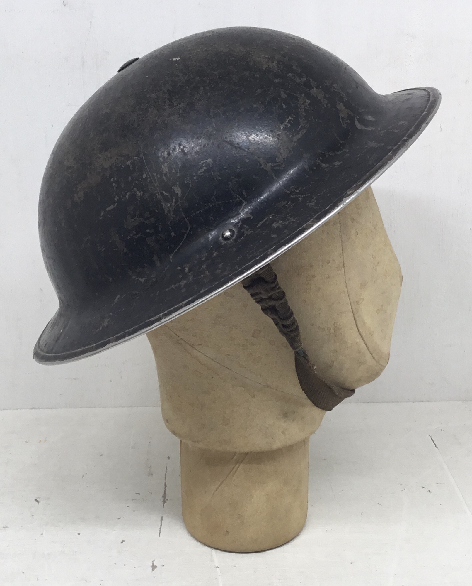 A WW2 era Air Raid Warden’s helmet. Dated 1939 to the underside of the rim, and stamped with the - Image 4 of 7