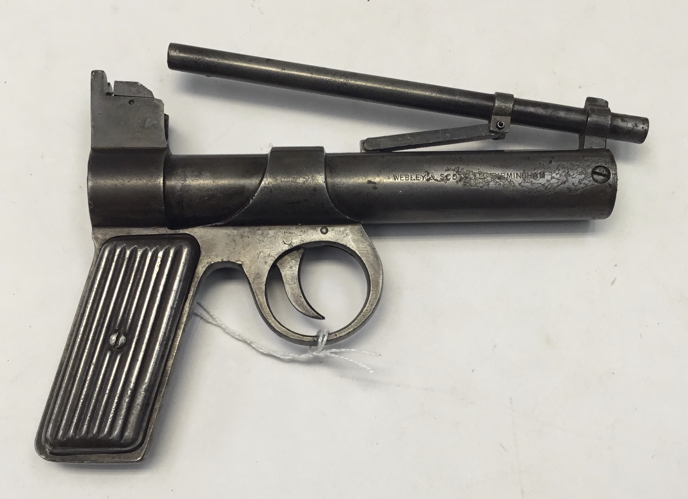 Pre-war Webley Junior over-lever air pistol in .177 smooth bore. Very tidy example of this - Image 2 of 2