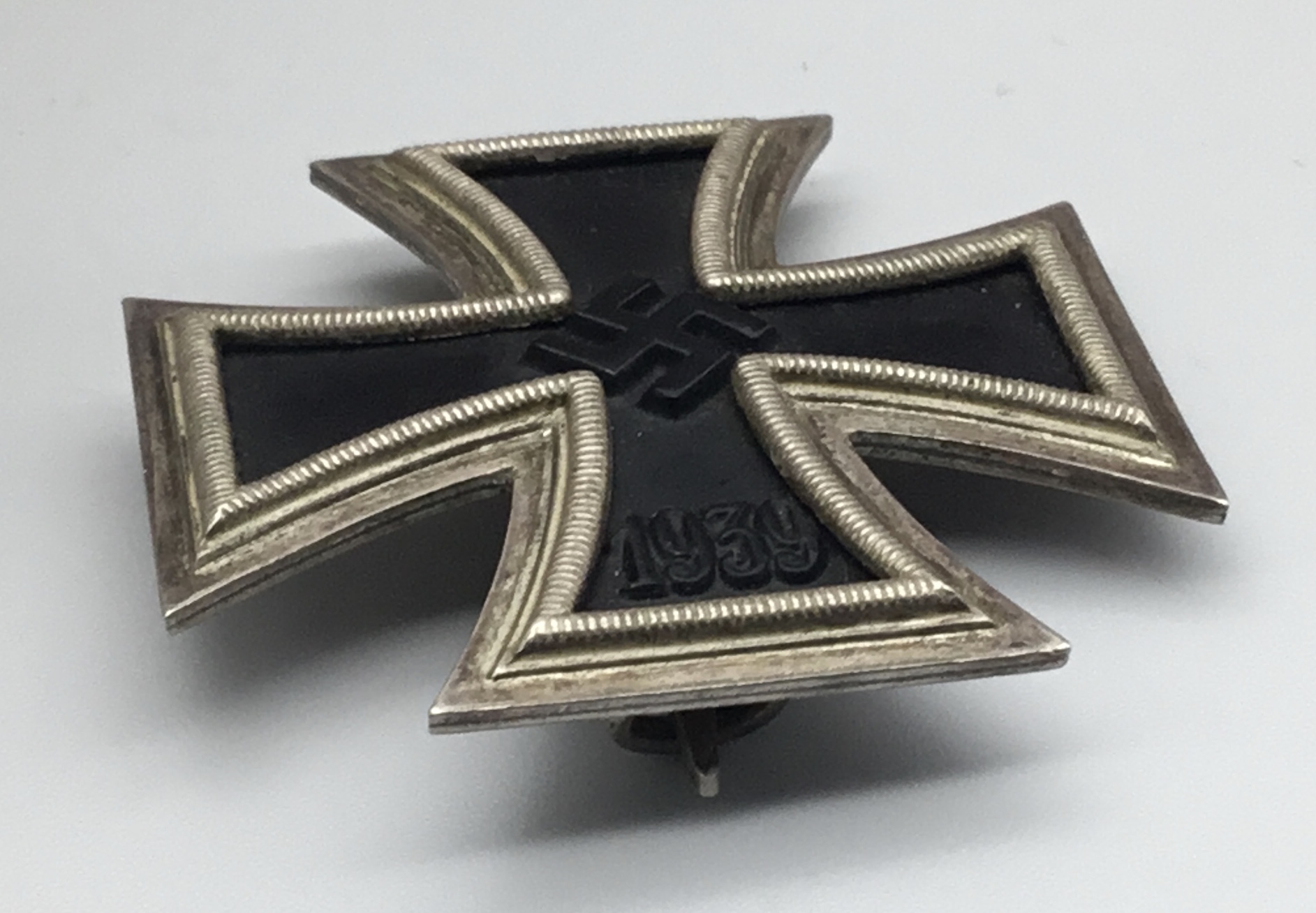 A WW2 era Vaulted Iron Cross 1st Class, by B.H.Meyer, Pforzheim. Usual 3 piece construction, with - Image 2 of 6