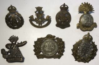 A selection of Canadian military cap badges for Royal Canadian Dental Corps, Princes Louise